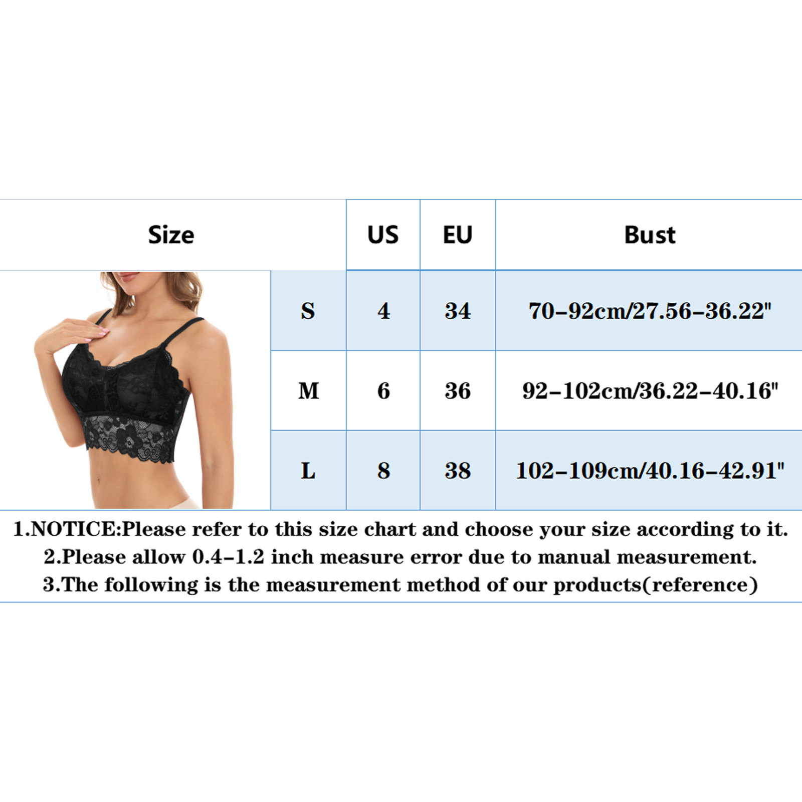 thumbnail image 3 of Top con sujetador de encaje para mujer: ropa interior transpirable con aberturas para todas las estaciones, 3 of 4